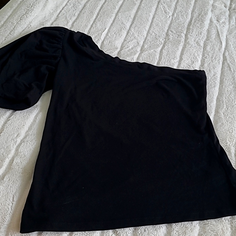 Boston Proper Puffy Sleeve Top XS